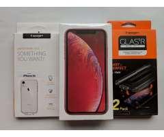 Iphone XR 128gb Rojo Nuevo Sellado  Accesorios Spigen Originales