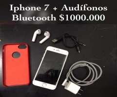 Vendo iPhone 7 &#x2b; Audifonos Bluetooth