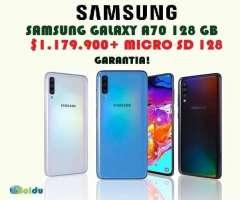 SAMSUNG GALAXY A70 128 GB,  MICRO 128 NUEVOS, FACTURA, GARANTÍA, DOMICILIO INMEDIATO, TI...