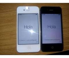Dos Iphone 4s de 8GB Blanco y Negro