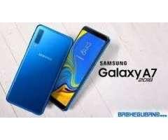 Celular Samsung A7 2018 AZUL - DORADO - NEGRO